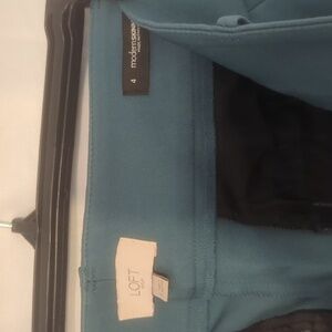 LOFT Teal Modern Skinny Pants